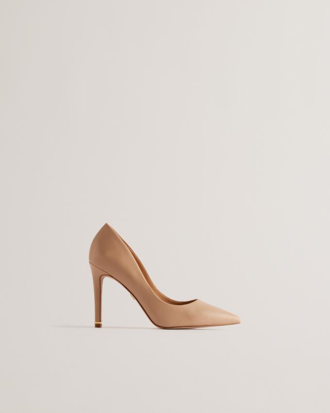 Chaussures à Talons Ted Baker Court With Embellished Heel Beige Femme | NXE-47638948